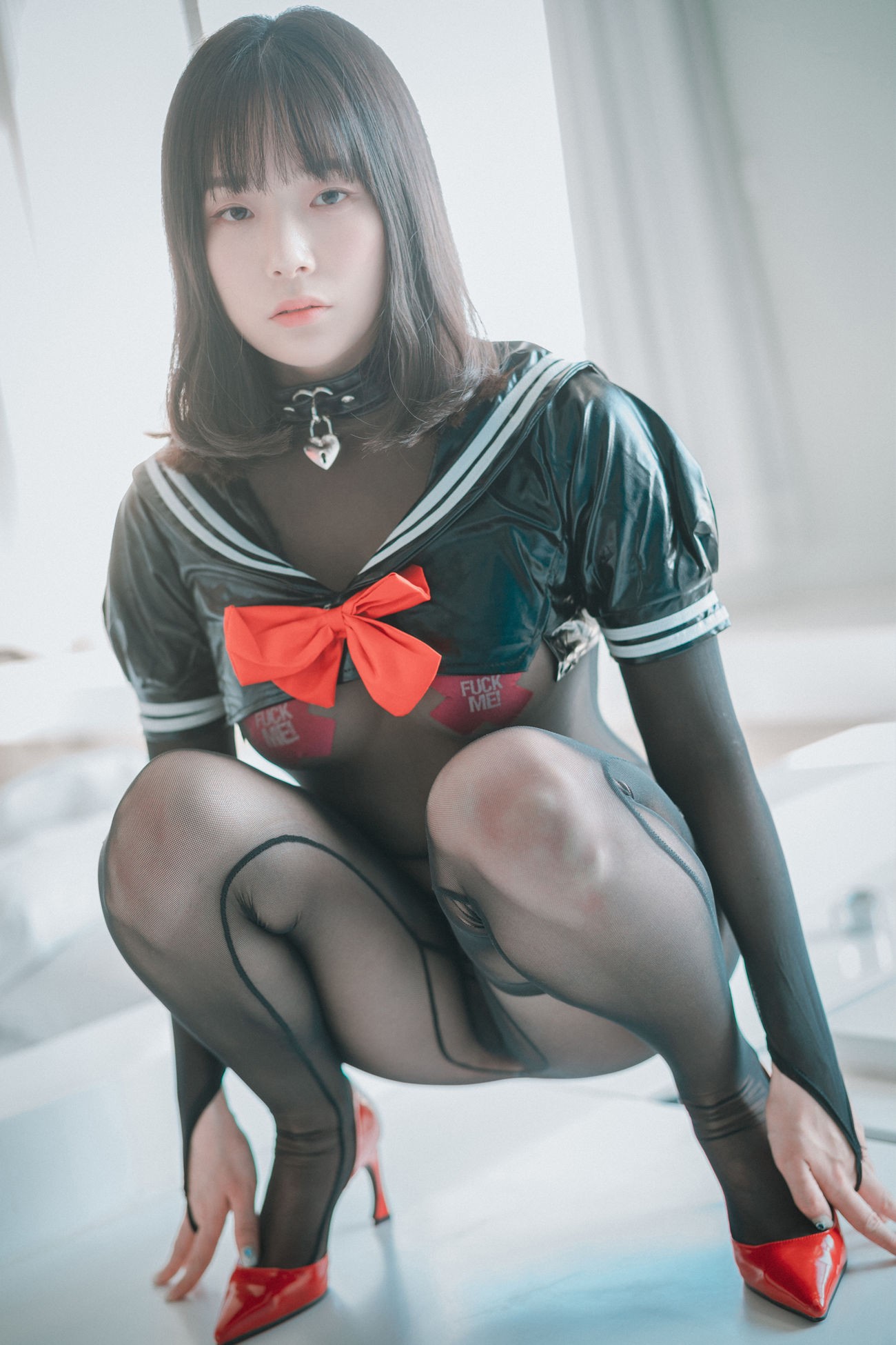 DJAWA PIA Leather Black Schoolgirl Veiled ver-COS世界