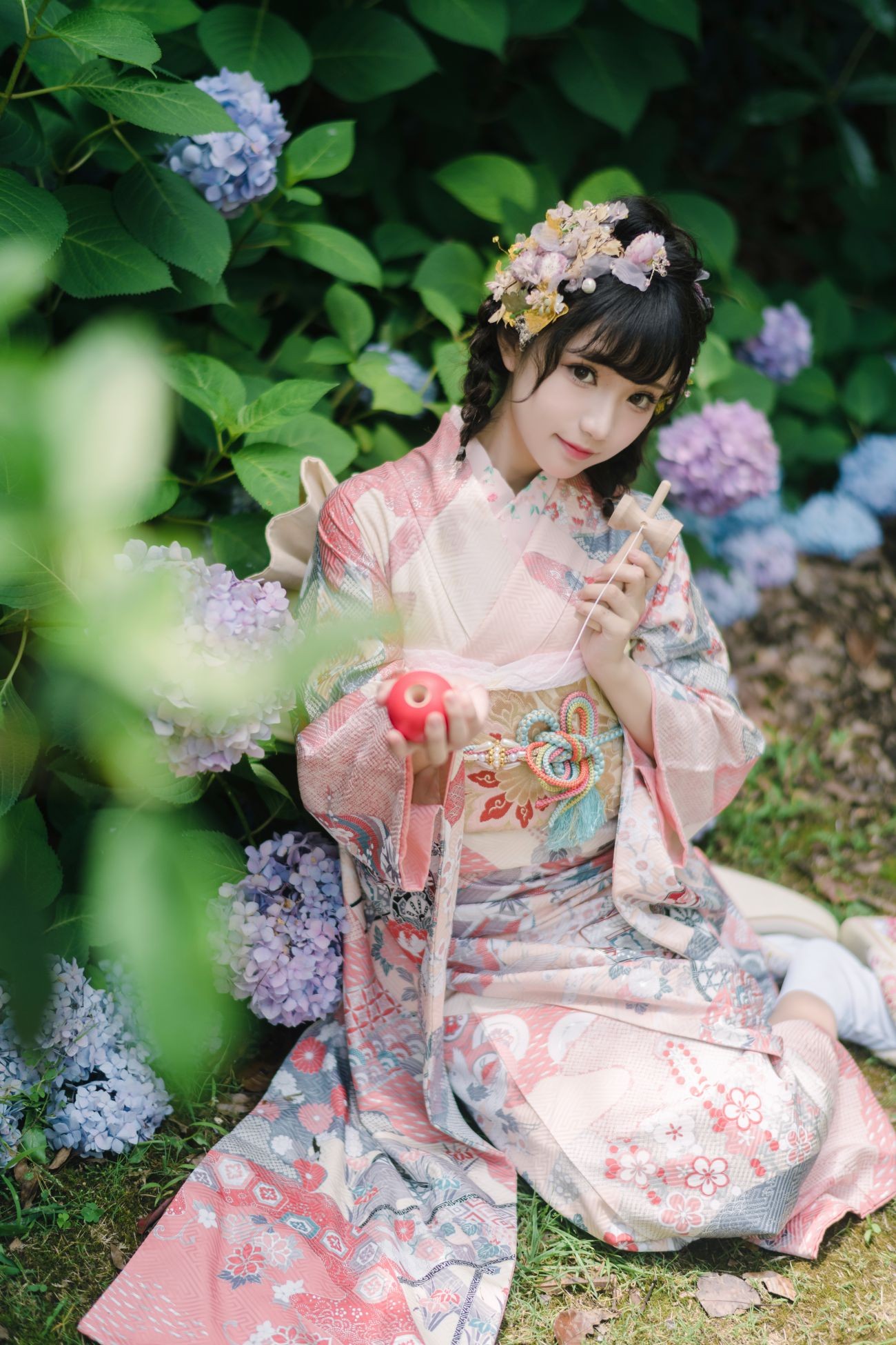图片[4]-花柒Hana 绣球花和服-COS世界