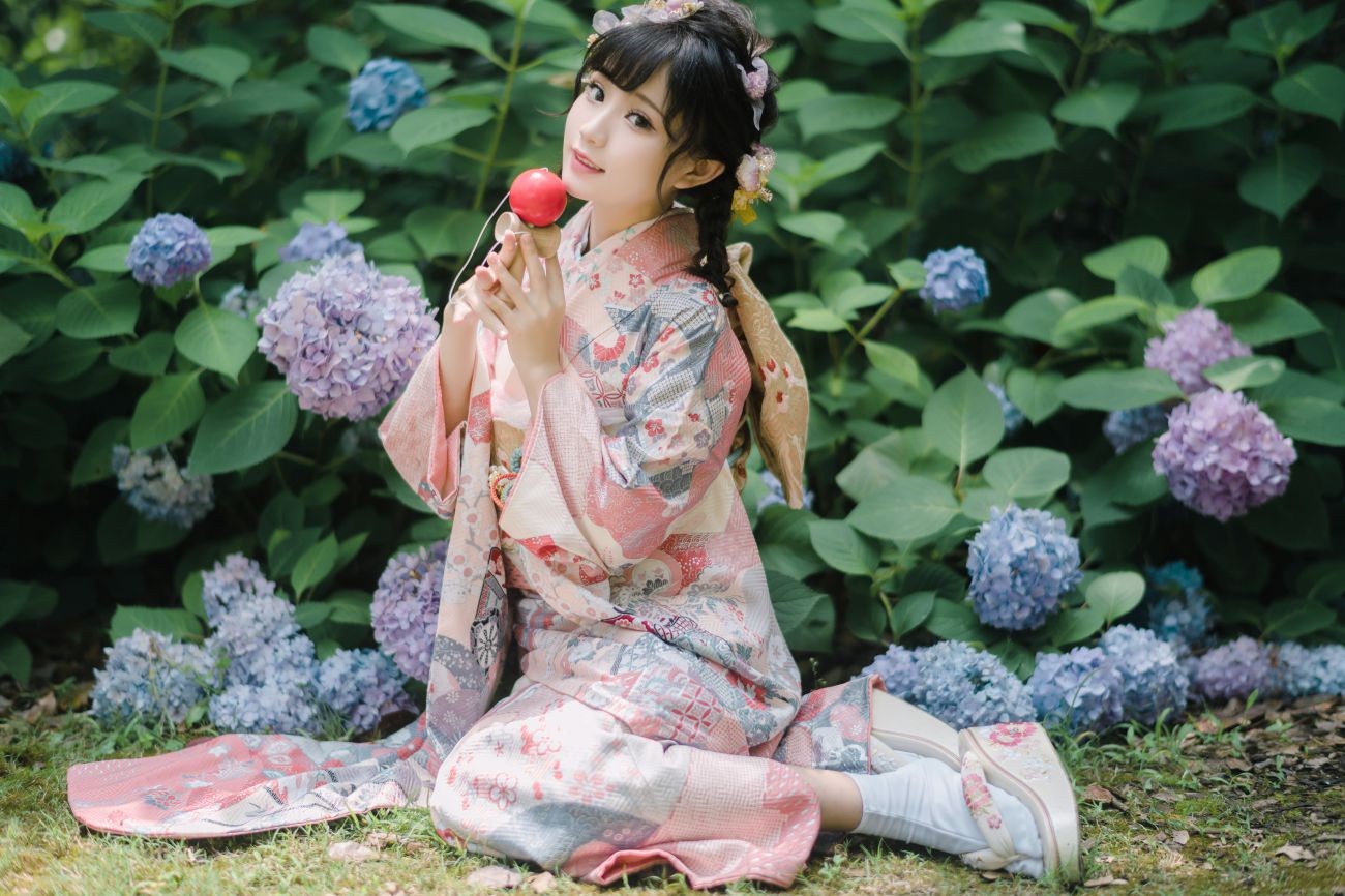 图片[5]-花柒Hana 绣球花和服-COS世界
