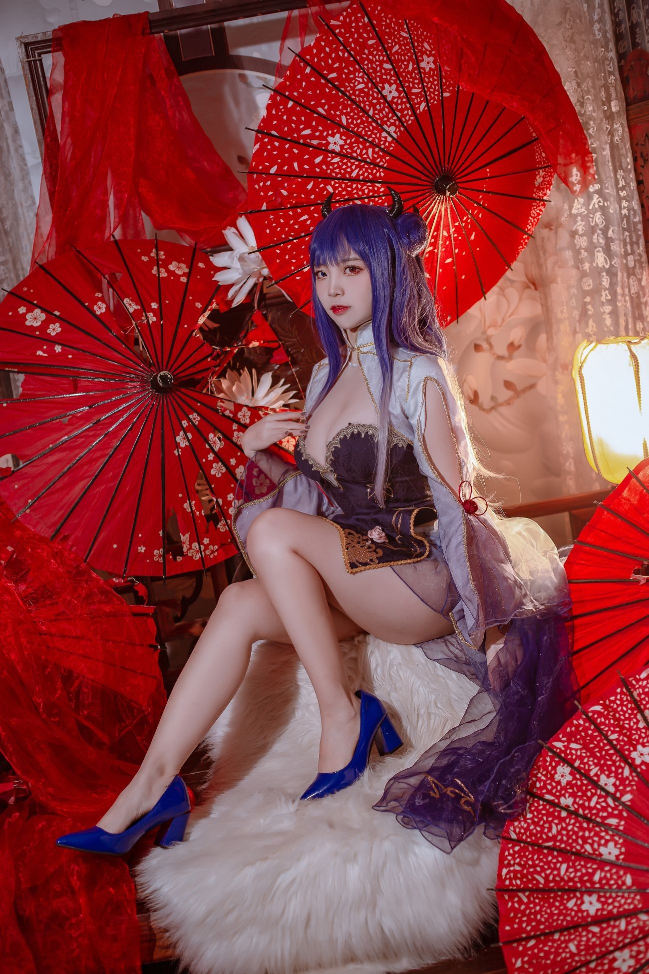 图片[3]-二佐Nisa 碧蓝伊吹旗袍-COS世界
