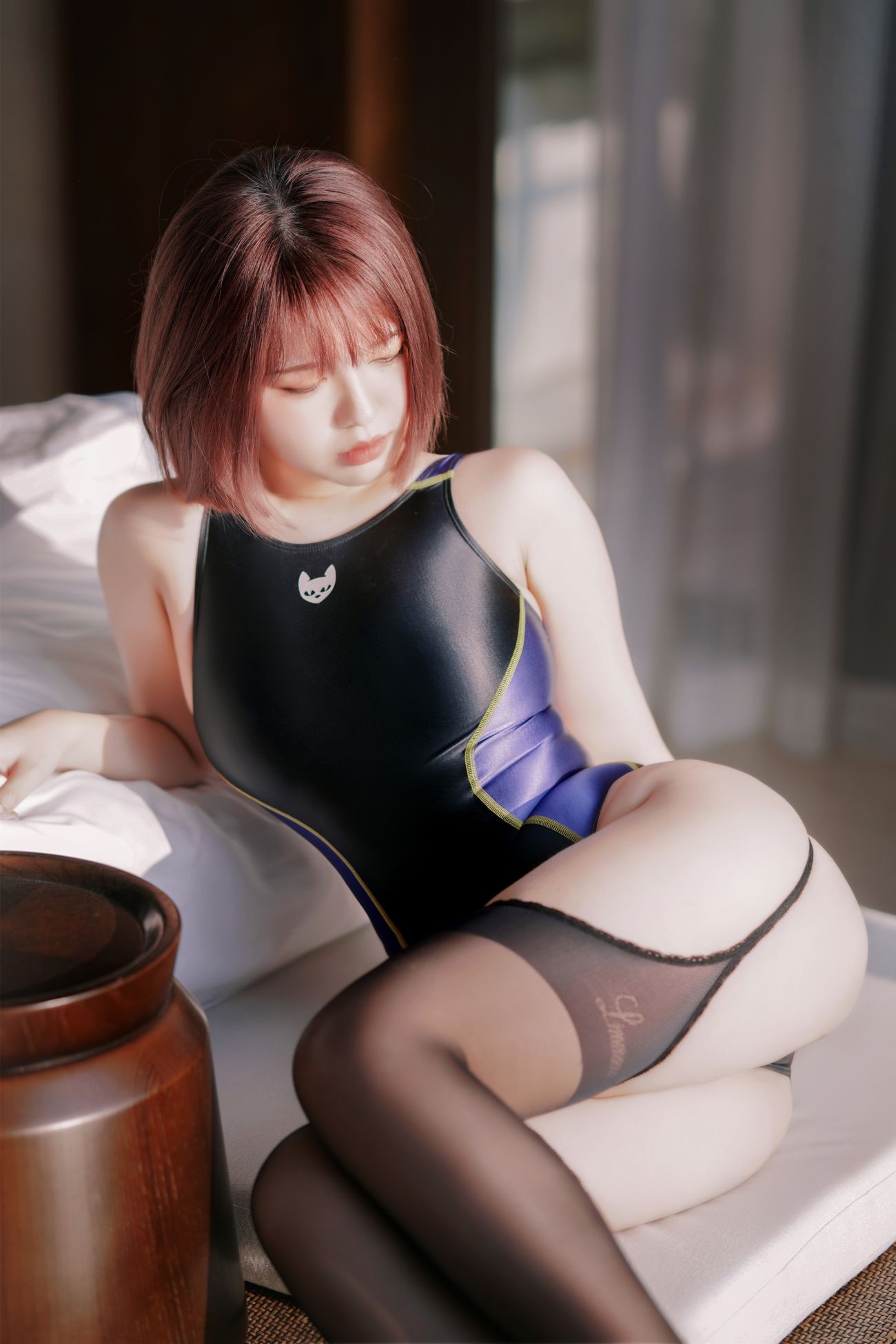 图片[3]-半半子 競泳水着を着た彼女-COS世界