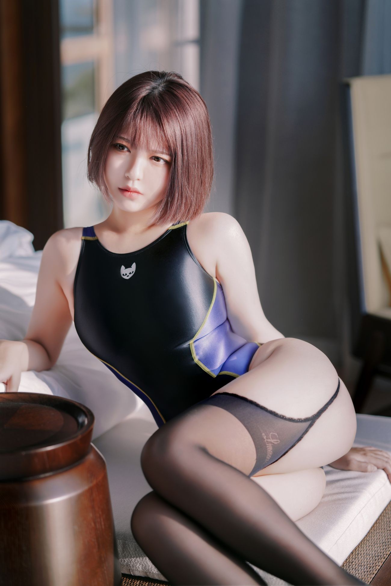 图片[4]-半半子 競泳水着を着た彼女-COS世界