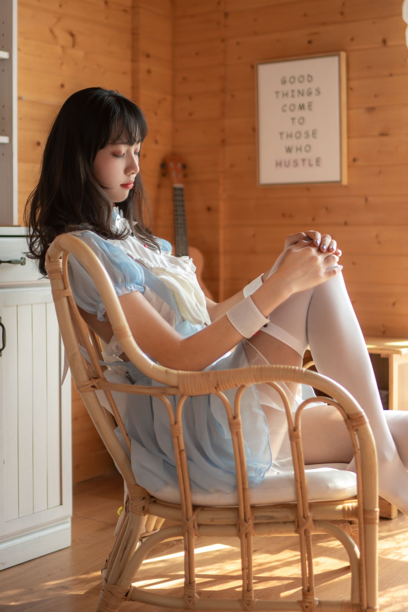 图片[2]-西呱呀呀呀 蓝白女仆-COS世界