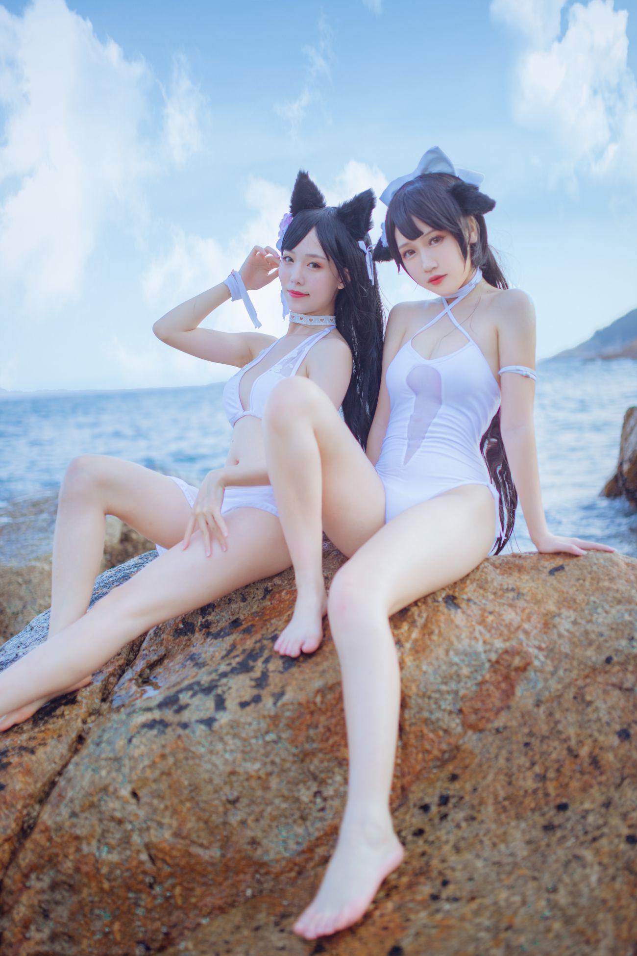 图片[3]-微博美少女抖娘利世图集 抖娘×不呆猫 獒犬海边泳装-COS世界