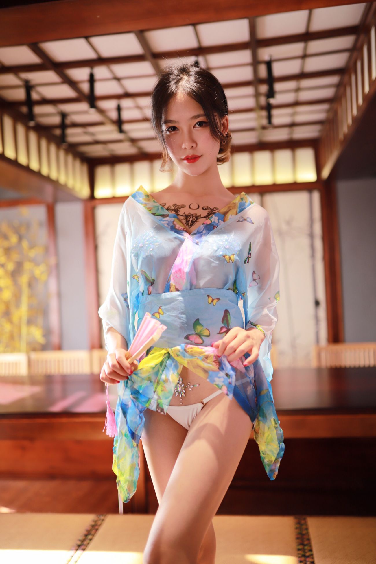 抖娘利世图集 水蓝和服-COS世界