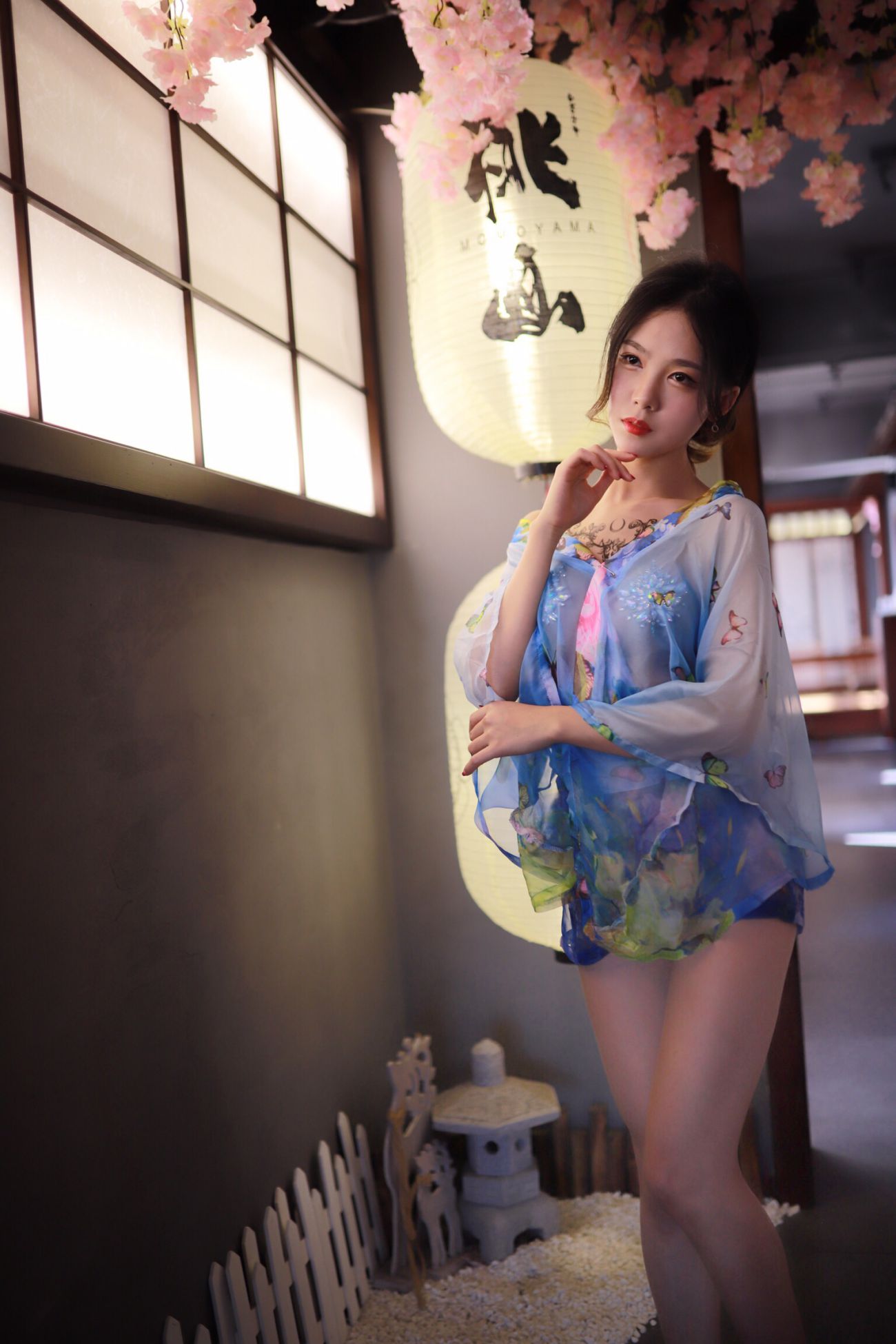 图片[4]-抖娘利世图集 水蓝和服-COS世界