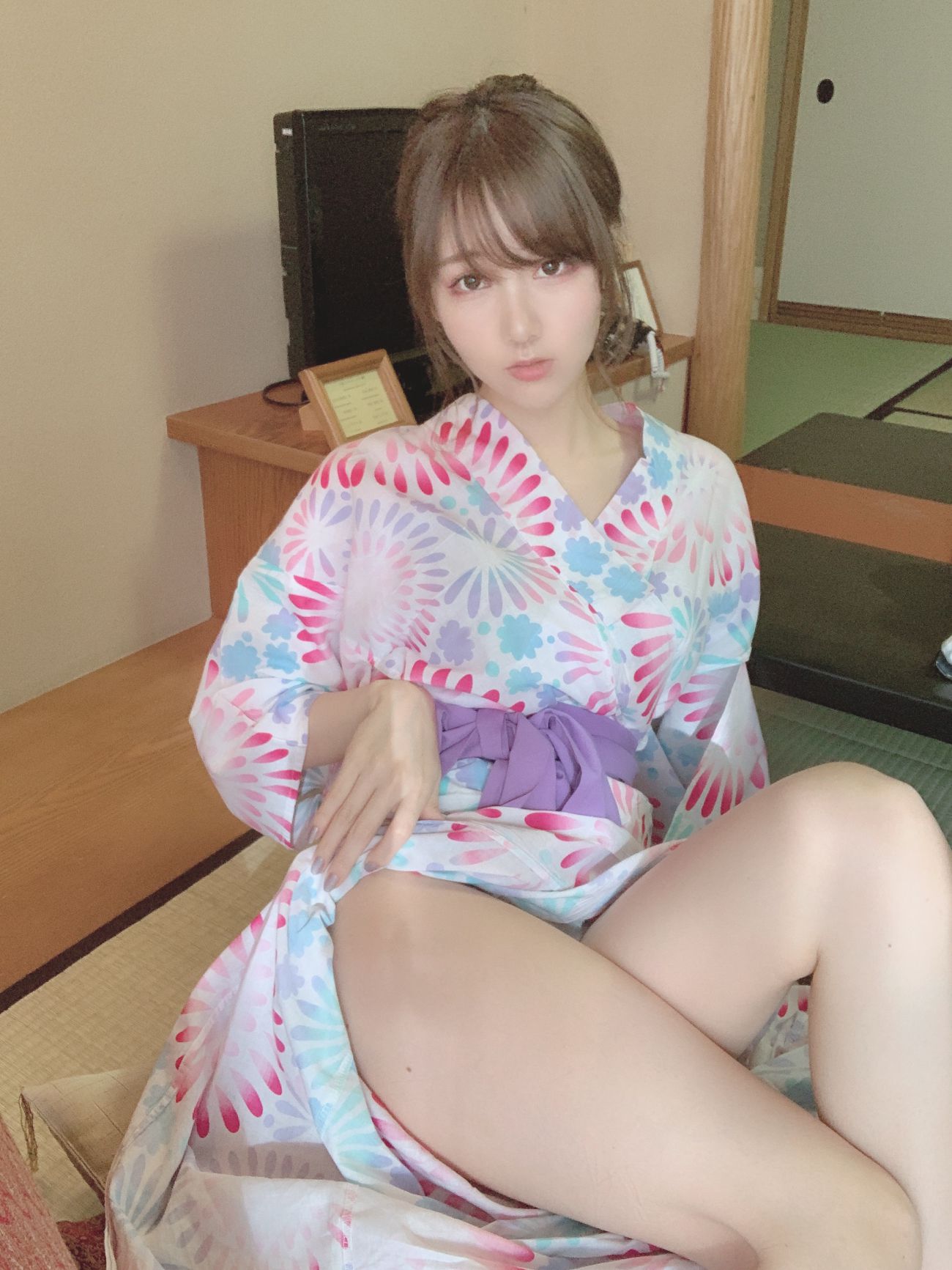 图片[4]-日本美少女COSERけんけん fantia 花火柄浴衣-COS世界