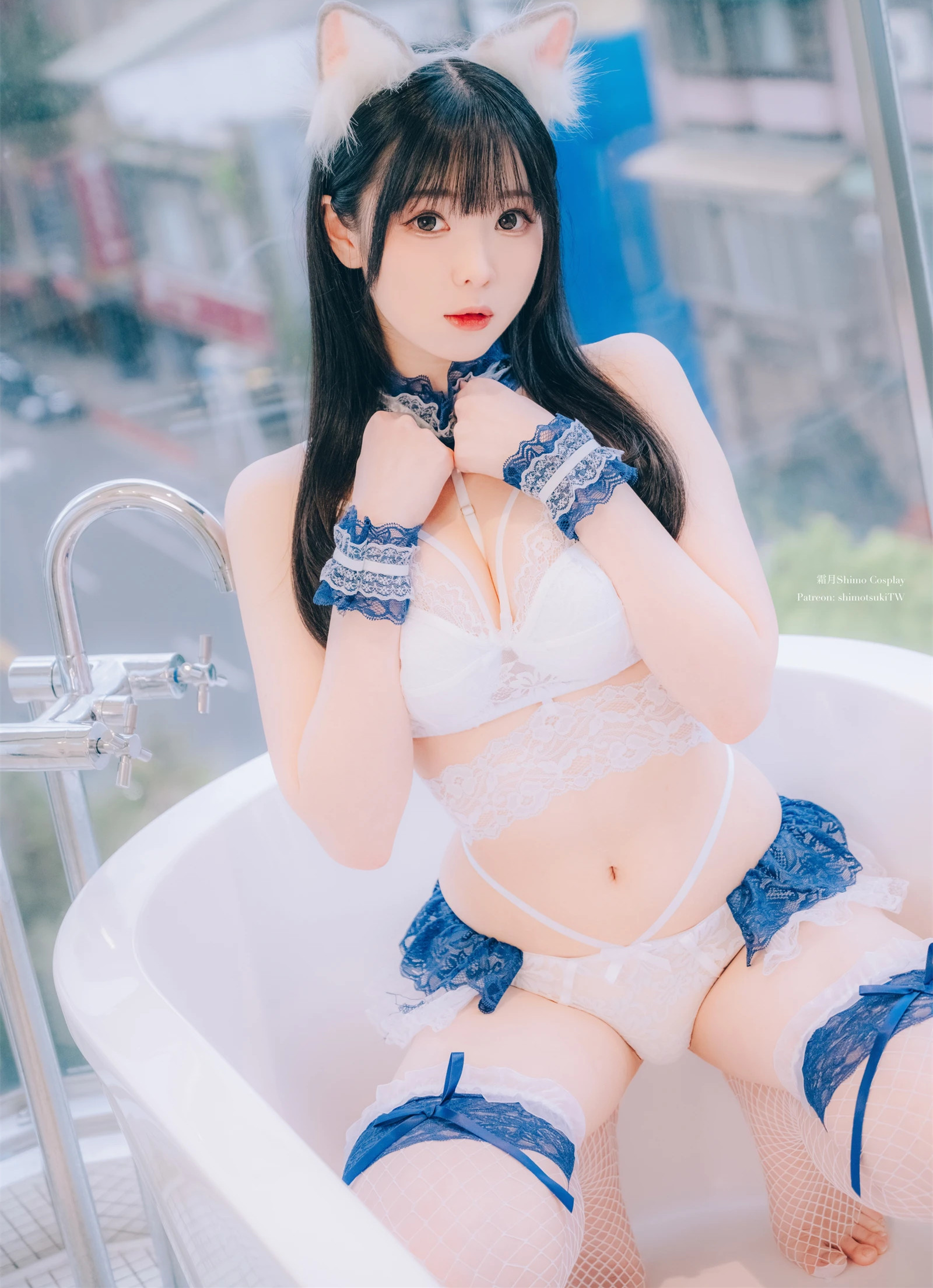 微博妹纸霜月shimo Lace Lingerie-COS世界