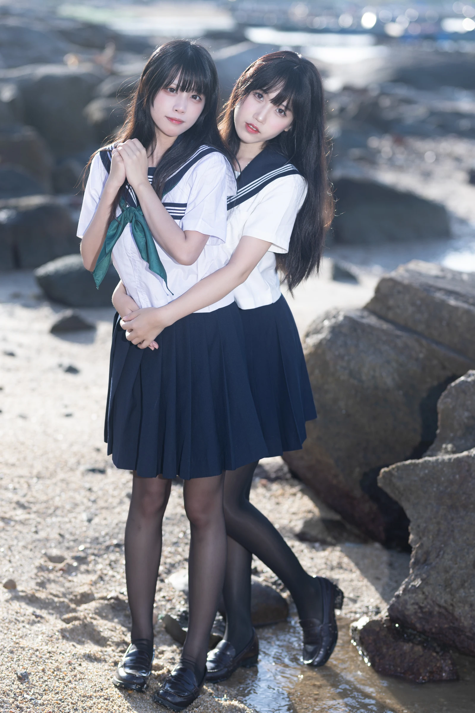图片[6]-微博人气Coser不呆猫×三無人型水手服百合黑丝-COS世界