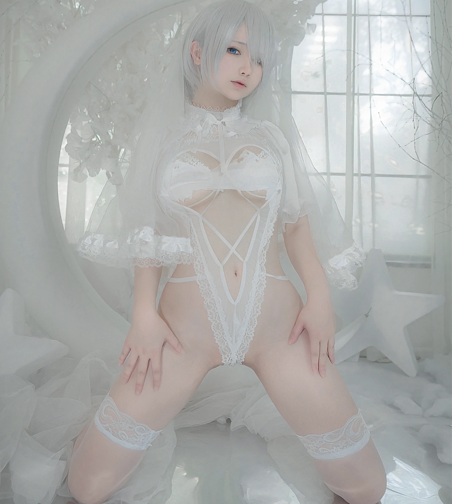 樱梨梨 2B白花嫁-COS世界