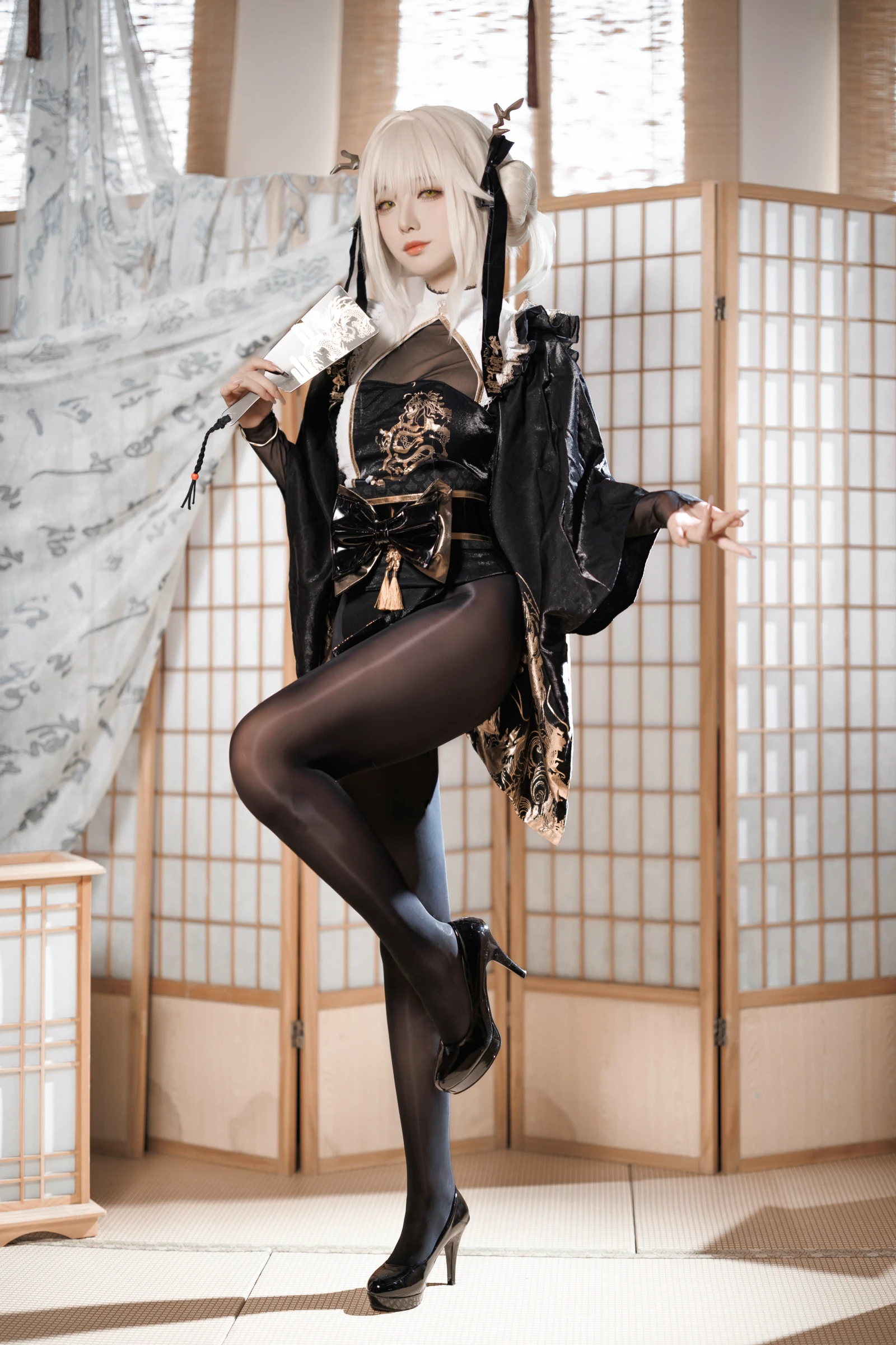 图片[2]-动漫博主封疆疆v NIKKE 白兔布兰儿 和服-COS世界