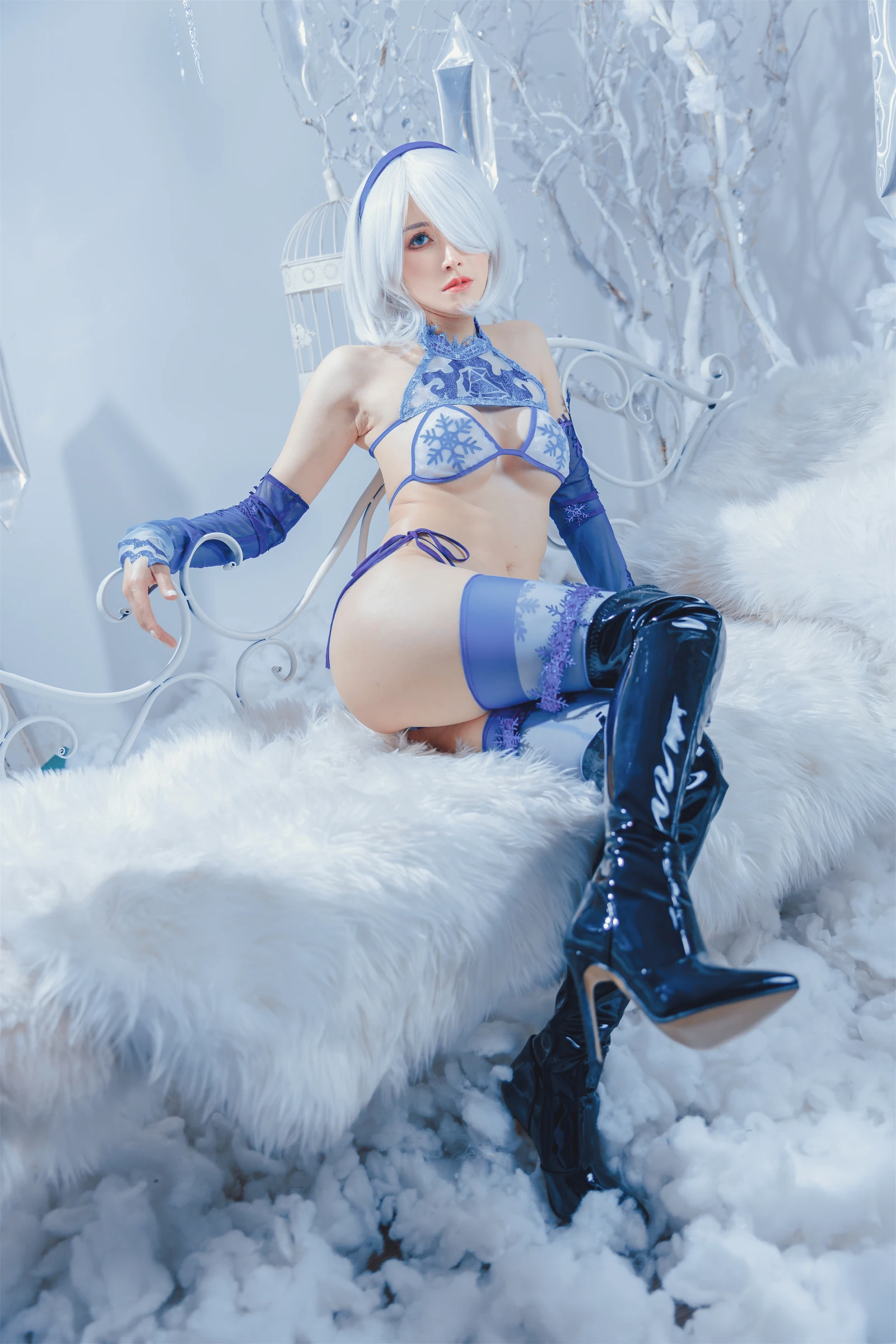 图片[3]-鹿八岁 尼尔 机械纪元 2B冰雪-COS世界