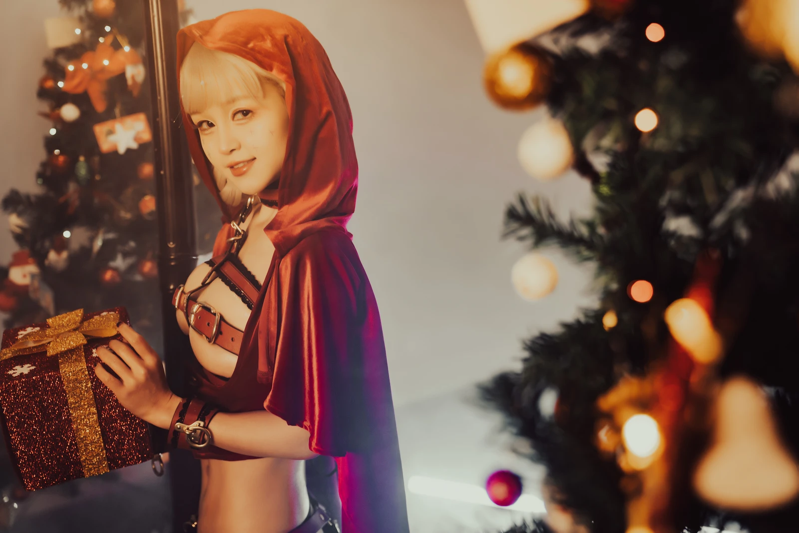 图片[2]-美少女晕崽 圣诞小红帽-COS世界