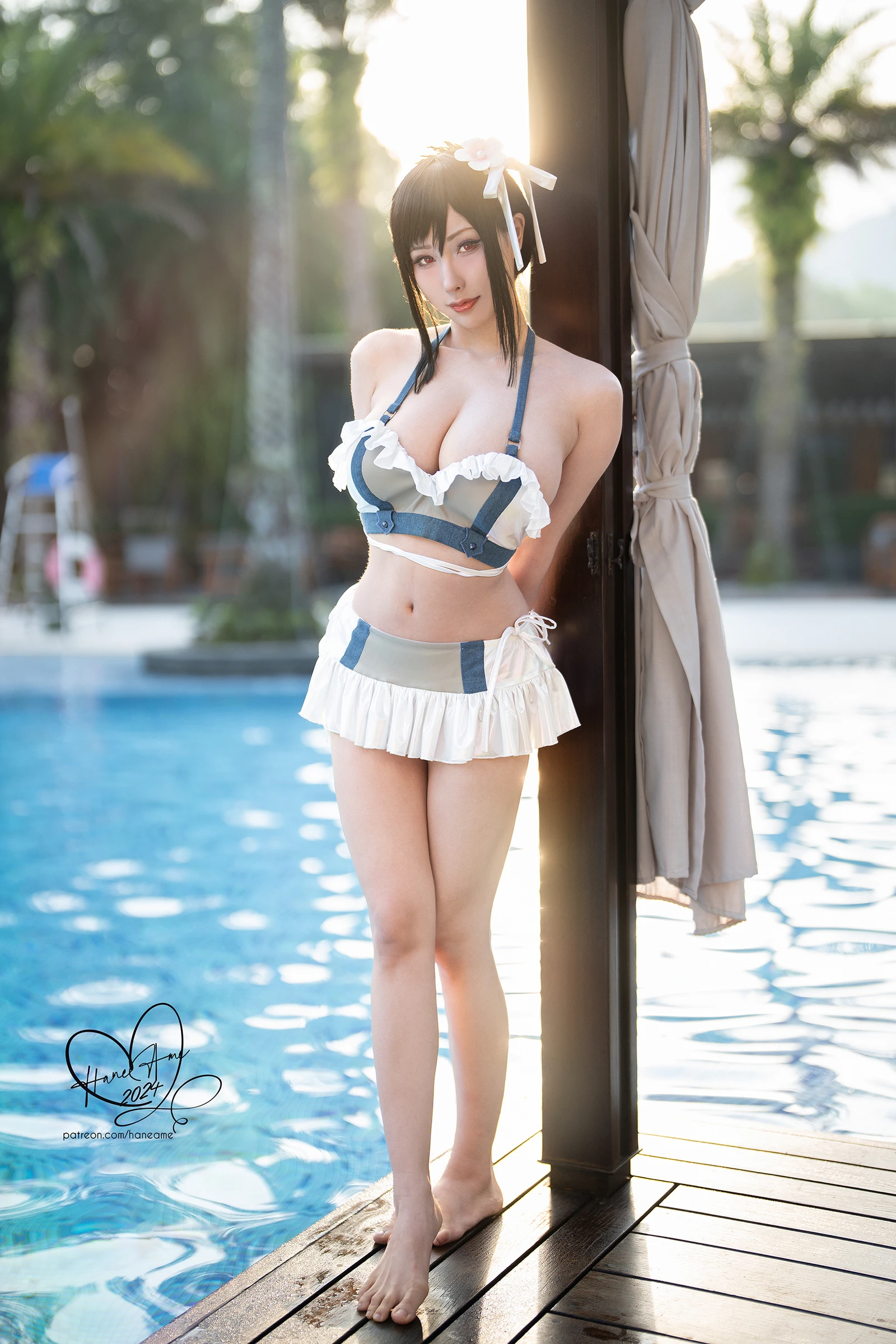 图片[3]-Hane Ame 雨波写真 最终幻想 蒂法泳装-COS世界