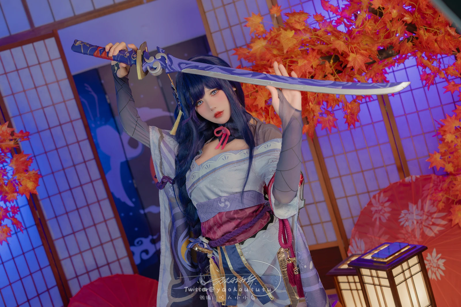 图片[2]-咬一口兔娘 原神雷电将军 76P-COS世界