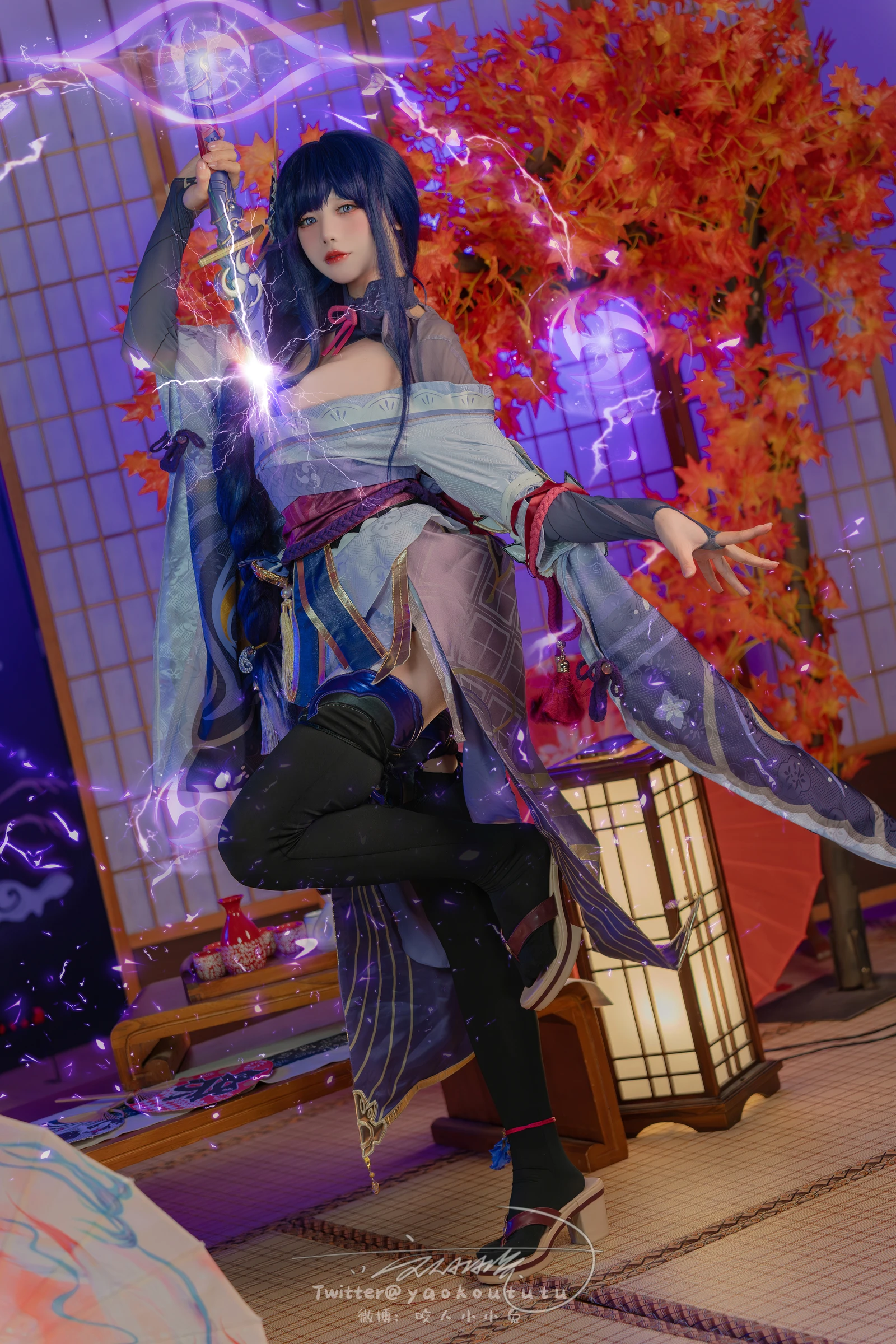 图片[4]-咬一口兔娘 原神雷电将军 76P-COS世界