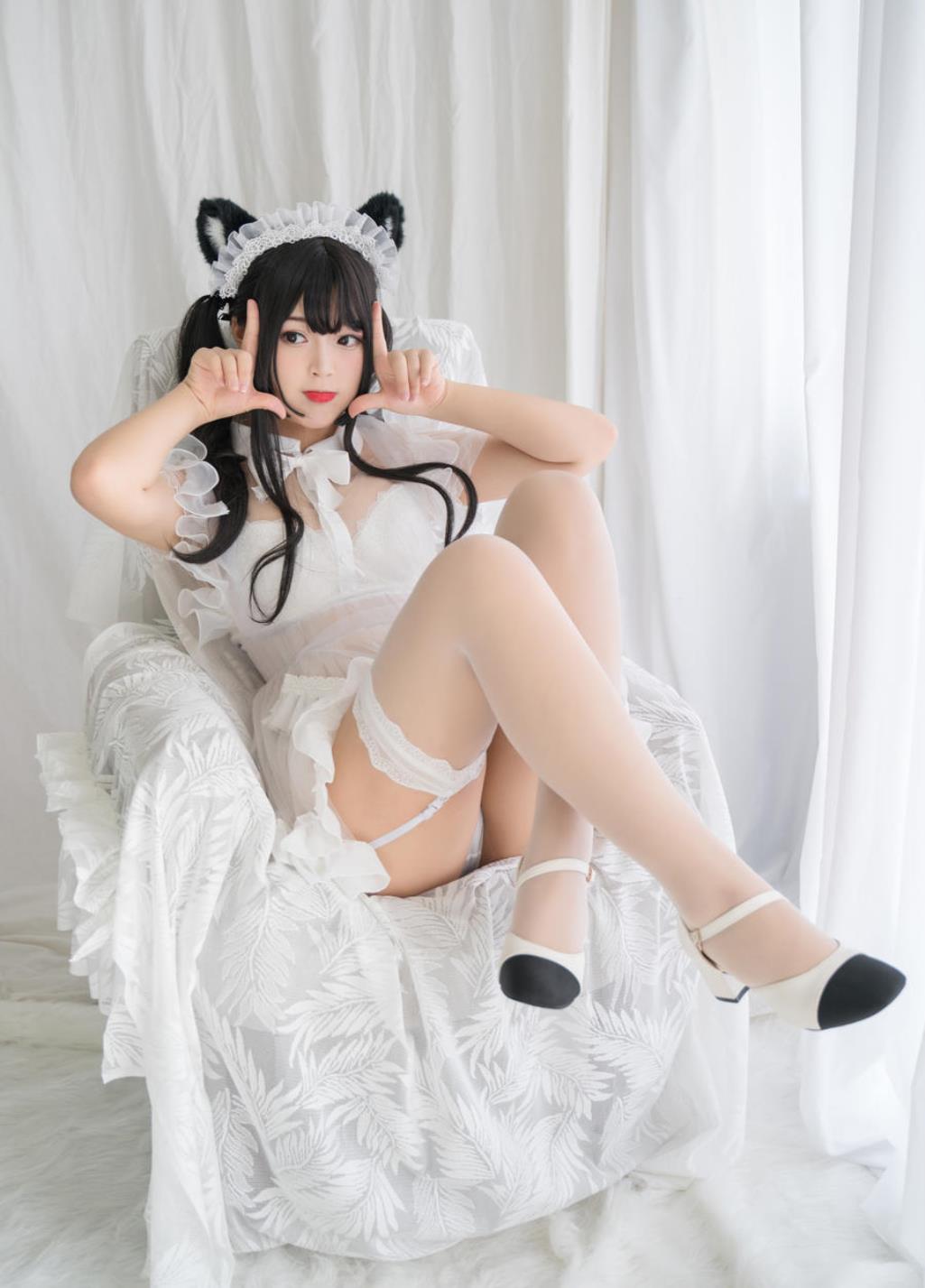 图片[4]-白烨妹纸 No.058 – 白猫透明女仆 [88P 8V]-COS世界