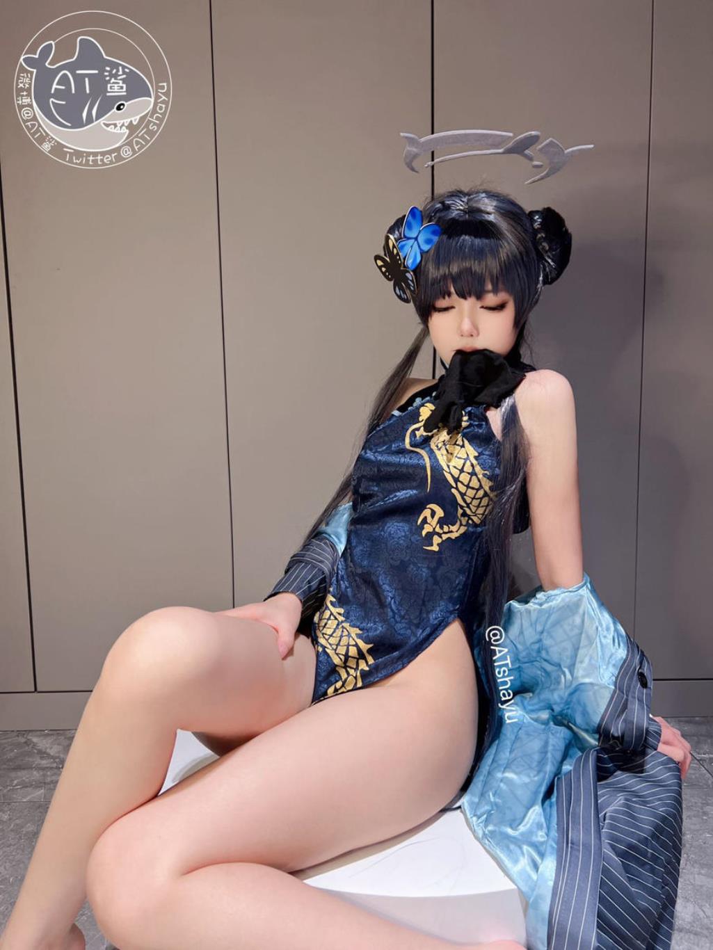 图片[5]-AT鲨 No.028 – 蔚蓝档案 妃咲旗袍 30P-COS世界