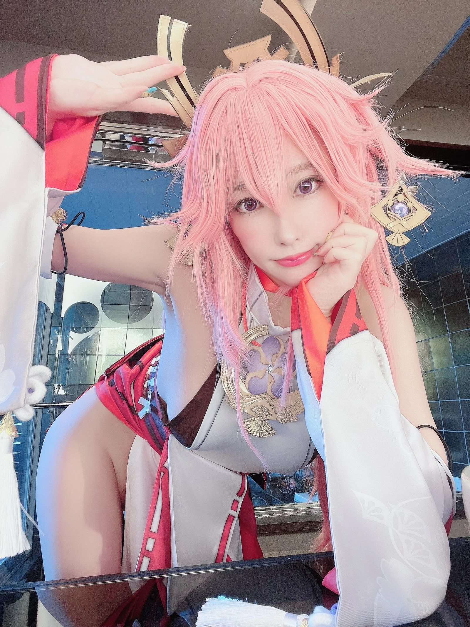 图片[4]-Cosplay HERESY Ringo Mitsuki 林檎蜜紀 Naughty Yae Miko えっち八重神子-COS世界