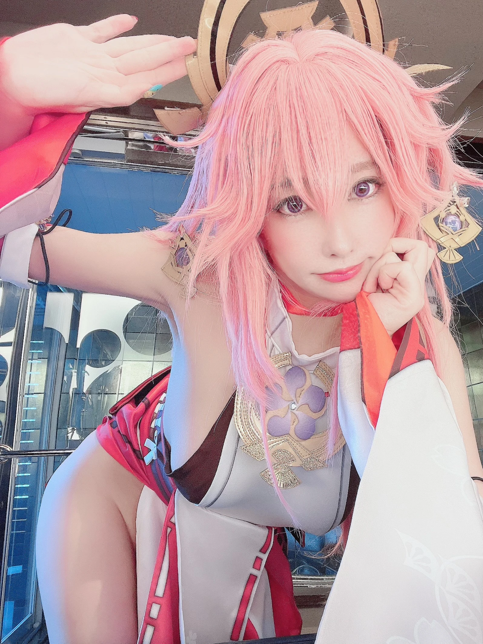 图片[2]-Cosplay HERESY Ringo Mitsuki 林檎蜜紀 Naughty Yae Miko えっち八重神子-COS世界