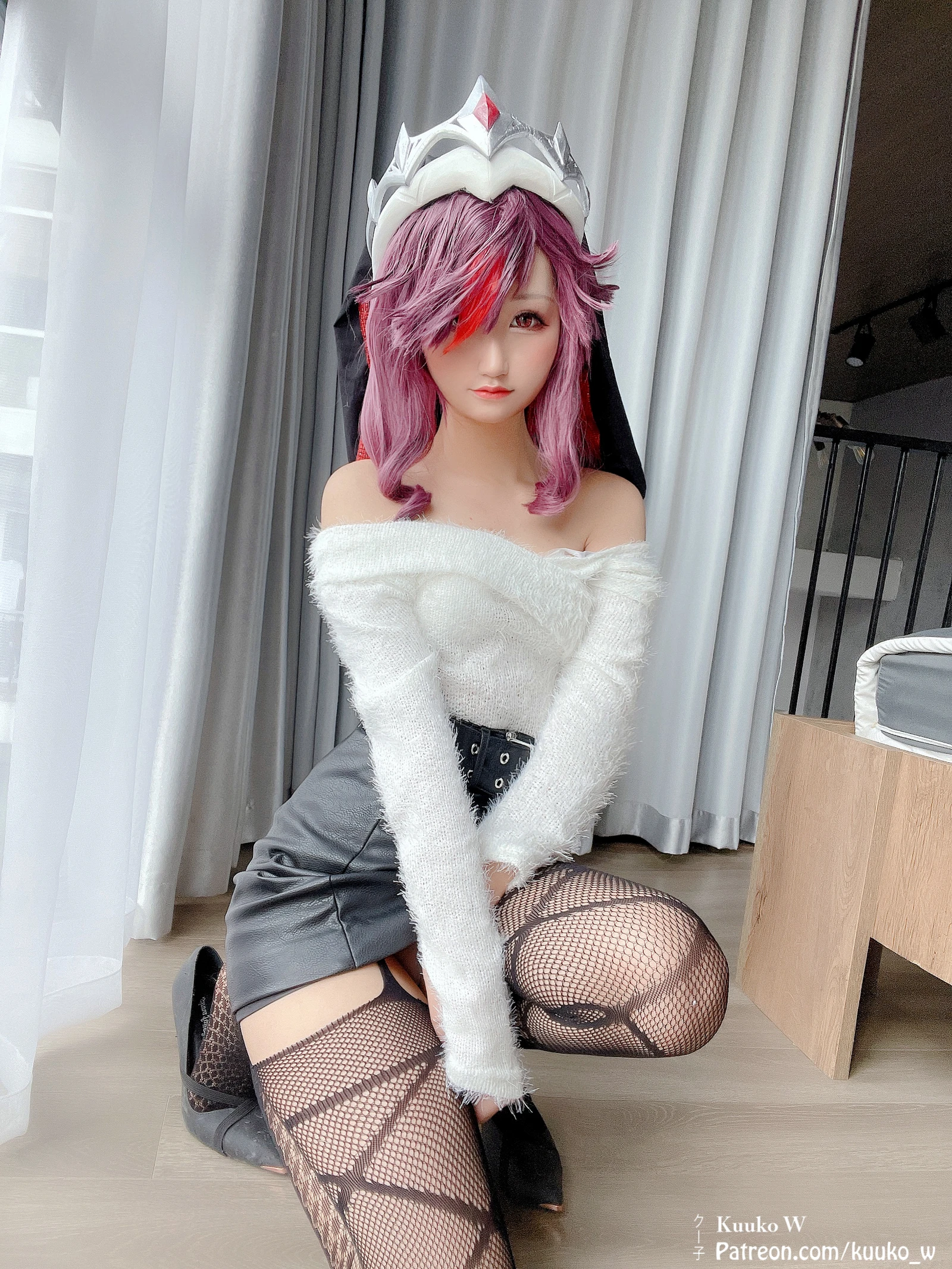 图片[2]-Cosplay KuukoW Kuuko 子 Pure Selfie Rosaria 2021-COS世界